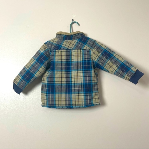 Nannette Plaid Flannel Jacket - Blue & Tan - Size 2T - Picture 4 of 10